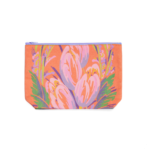 Pink floral pouch